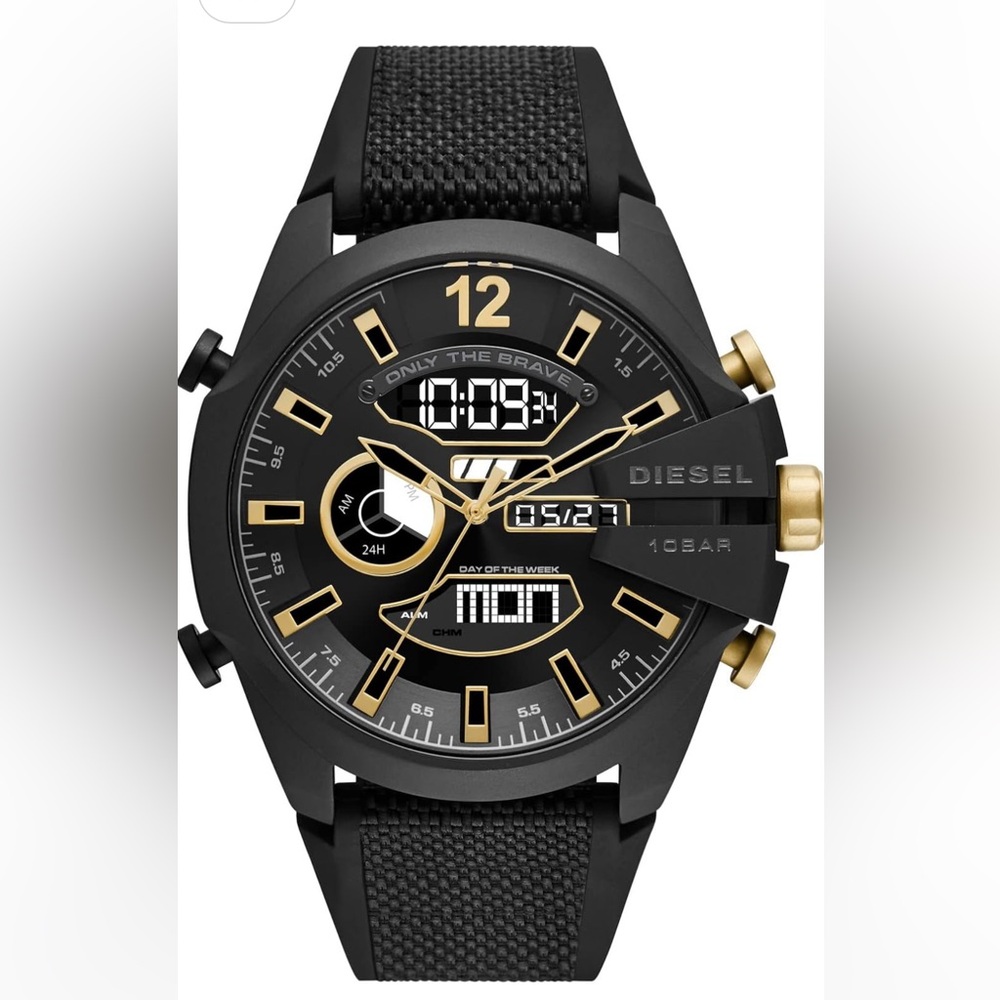 Diesel Mega Chef DZ4552 Black and Gold Chronograph Watch